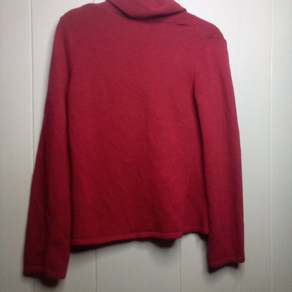 Tweeds Sweater Cardigan S Long Sleeve Red - Picture 3 of 12